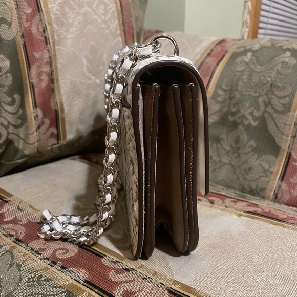 Tory Burch Britten Snake Embossed Convertible Crossbody Bag - Picture 4 of 10